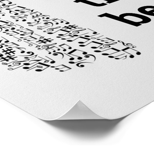 感じビートDJ音楽引用文モダン ポスター (角)