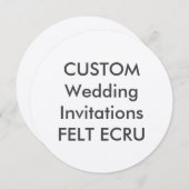 感じベージュ色110lb 5.25インチラウンド結婚式招待状 招待状 (正面/裏面)