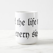 感じ一口飲む人生 コーヒーマグカップ (中央)