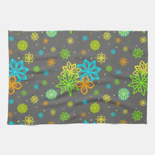 感じ先端の花 – エミーパターン キッチンタオル (横)
