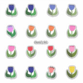 感じ可愛いチューリップ シール (正面)