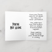 感じ失った?あなたは単独ではない 箔グリーティングカード (内側レイダウン)