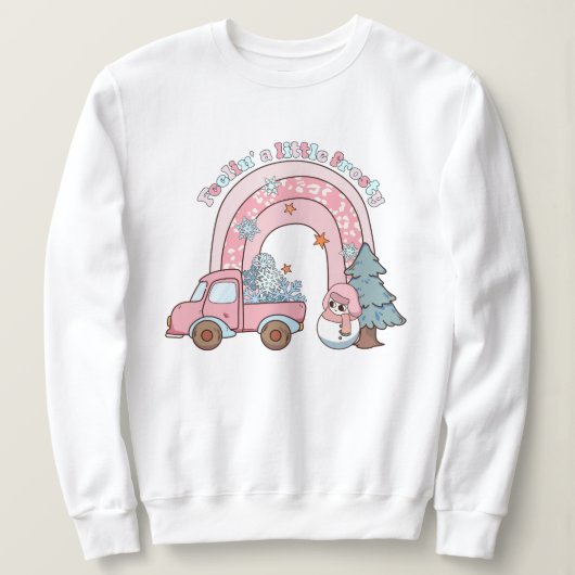 感じ少し霜の降りた スウェットシャツ (デザイン正面)