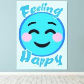 感じ幸せ キャンバスプリント (インサイチュ (ウッドフロア))