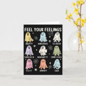 感じ感じの幽霊心理学者 カード (黄色い花)