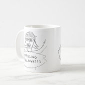 "感じ感覚"のマグ コーヒーマグカップ (正面左)