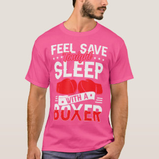 感じ救今夜はボクサーボクシングと寝る Tシャツ