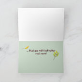 感じ木材ログの2つのネズミの方が優れた葉 カード (内部)