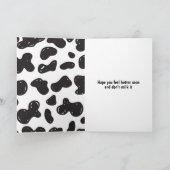 感じ牛をテーマにおもしろいした カード (内部)