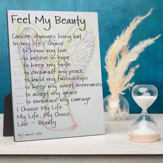 感じ私の美しいがん詩エンジェル絵画のプラーク フォトプラーク (側面)