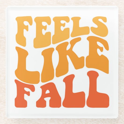 感じ秋 ガラスコースター (正面)