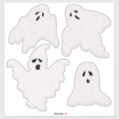感じ縫いハロウィンで幽霊たちを見る シール (シート)