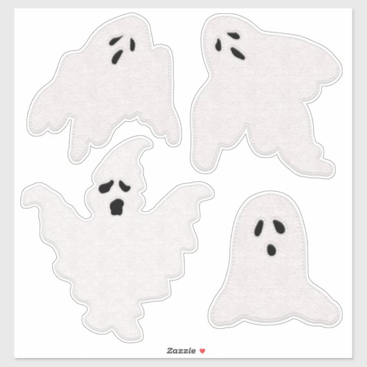 感じ縫いハロウィンで幽霊たちを見る シール (シート)