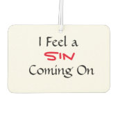 「感じ罪の罪来だ」の句 カーエアーフレッシュナー (裏面)