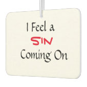 「感じ罪の罪来だ」の句 カーエアーフレッシュナー (左)