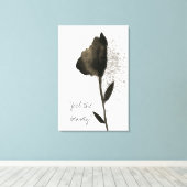 "感じ美しい"ゴールデンワールカラーチューリップ花 キャンバスプリント (インサイチュ (ウッドフロア))