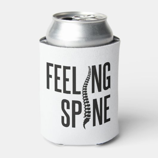 感じ背骨カイロプラクターおもしろいカイロプラクティックチーム 缶クーラー (缶正面)