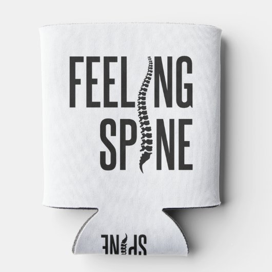 感じ背骨カイロプラクターおもしろいカイロプラクティックチーム 缶クーラー (裏面)