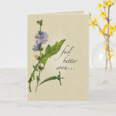 感じ良いワイルドフラワー、宗教的な口調 カード (黄色い花)