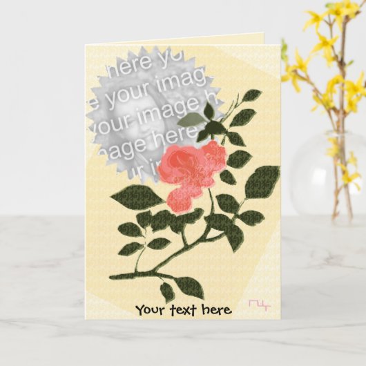 感じ花の  カード (黄色い花)