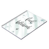 感じ賛美ノート |ブルーグリーン引用文 ノートブック (左側)