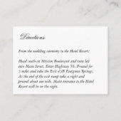 感じ車式結婚式場 エンクロージャーカード (裏面)