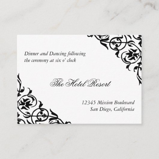 感じ車式結婚式場 エンクロージャーカード (正面)