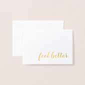 感じ金ゴールド 箔カード (封筒付き正面)