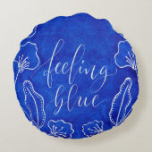 感じ青 ラウンドクッション (裏面)