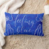 感じ青 ランバークッション (ブランケット)