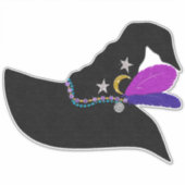 感じ5グラムチャーム付きウィッチハット シール (正面)