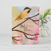 感じBetter Soon Bird onさくらんぼツリーカード カード (スタンド正面)