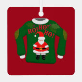 感じChristmas Sweater メタルオーナメント (裏面)