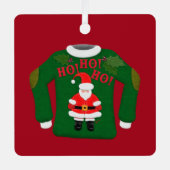 感じChristmas Sweater メタルオーナメント (正面)