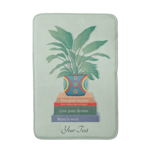 感じGood Anyday感動的 Word Art バスマット (正面縦)