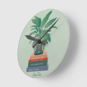 感じGood Anyday感動的 Word Art ラウンド壁時計 (傾斜)