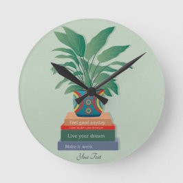 感じGood Anyday感動的 Word Art ラウンド壁時計