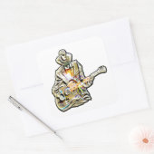 感じThe Blues – ギタ芸術的ーデザイン スクエアシール (封筒)