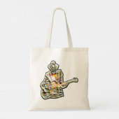 感じThe Blues – ギタ芸術的ーデザイン トートバッグ (裏面)