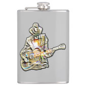 感じThe Blues – ギタ芸術的ーデザイン フラスク (正面)