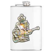 感じThe Blues – ギタ芸術的ーデザイン フラスク (正面)