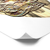 感じThe Blues – ギタ芸術的ーデザイン ポスター (角)