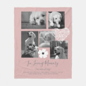 感傷犬記念の記念ギフト詩を追加 フリースブランケット (正面)