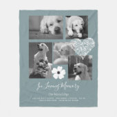 感傷犬記念の記念ギフト詩を追加 フリースブランケット (正面)