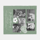 感傷犬記念の記念ギフト詩を追加 フリースブランケット (正面(横))