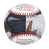感傷的なメッセージを感謝パパとカスタムポー 野球ボール (正面)