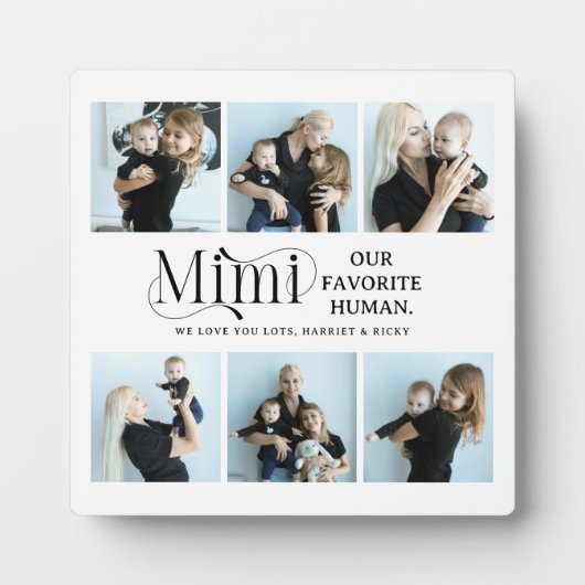 感傷的な写真コラージュ ミミの記念品 フォトプラーク (正面)