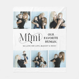 感傷的な写真コラージュ ミミの記念品 フリースブランケット