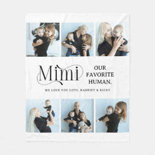 感傷的な写真コラージュ ミミの記念品 フリースブランケット