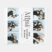 感傷的な写真コラージュ ミミの記念品 フリースブランケット (正面(横))